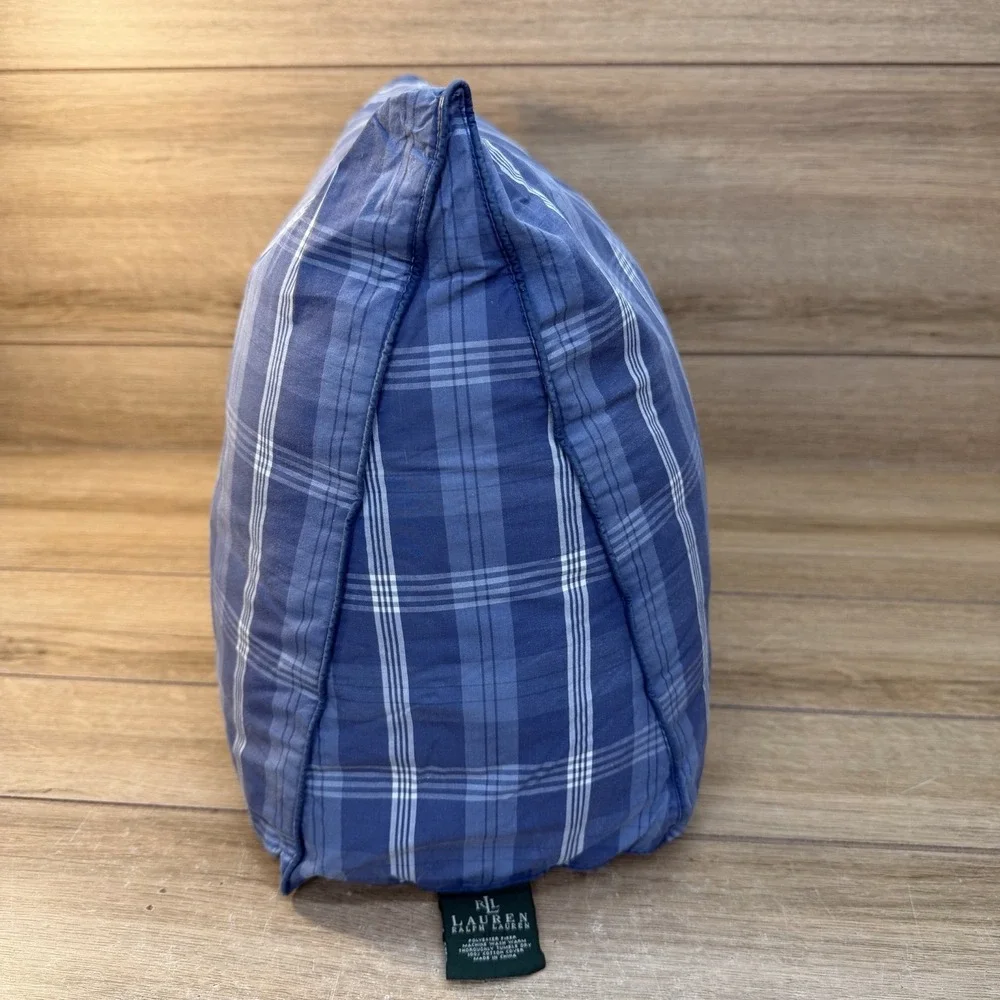 Ralph Lauren Polo PRL Tartan Plaid Pillow Wedge Bolster 20